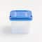 IRIS Element Resistant Clear Plastic Storage Boxes with Blue Lid
